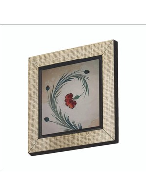 Sadrazam Karanfil Ebrusu Baskılı Mdf MAGNETKRT-071BUZDOLABI Süsü