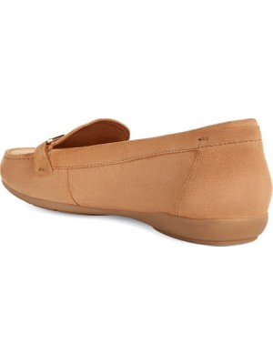 Geox Kadın Camel Annytah Moc Süet Deri Loafer D84BMA00021C5006