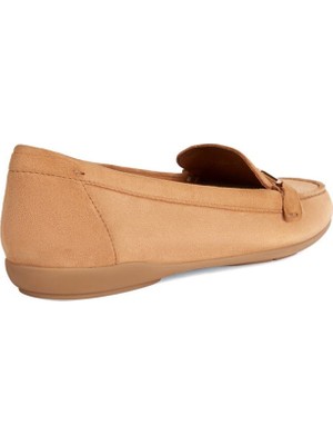 Geox Kadın Camel Annytah Moc Süet Deri Loafer D84BMA00021C5006