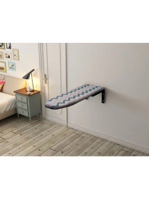 Ossa Home Katlanır Duvara Monte Ütü Masası Pembe Renkli Yer Kaplamaz Kaliteli Sünger ve Kumaş