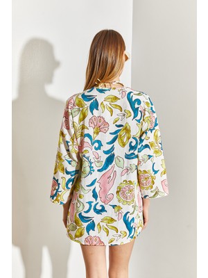 Shade Multi Desenli Kimono