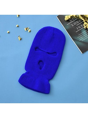 Liangduo Shop Mavi Stil Balaclava Cadılar Bayramı Maskesi Şapka Caps Parti Motosiklet Bisiklet Bisiklet Unisex Sıcak Tutmak Spor Kasketleri Örme Şapka (Yurt Dışından)