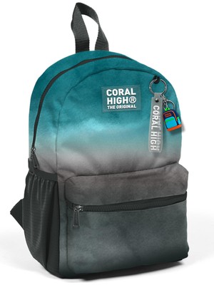 Coral High Minik Yuva Sırt Çantası Turkuaz Gri Batik Iki Bölmeli 23568