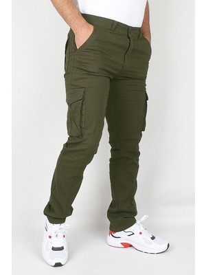 butiksinope Erkek Askeri Kargo Pantolon Haki