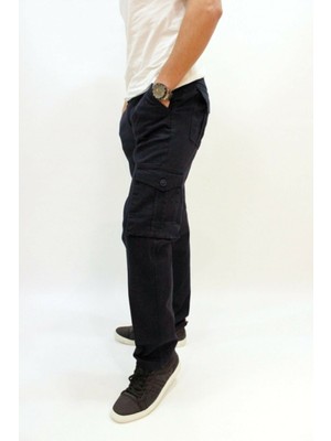 butiksinope Erkek Lacivert Askeri Kargo Pantolon