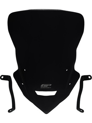 GP Kompozit Yamaha MT-25 2020-2026 Uyumlu Tur Camı Siyah 48 cm
