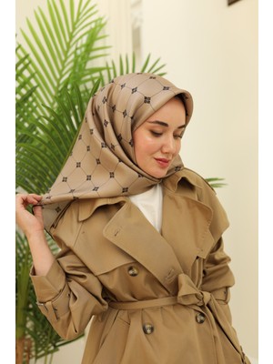 Silk Home Twill Ipek Eşarp Vizon, Siyah 11392-16