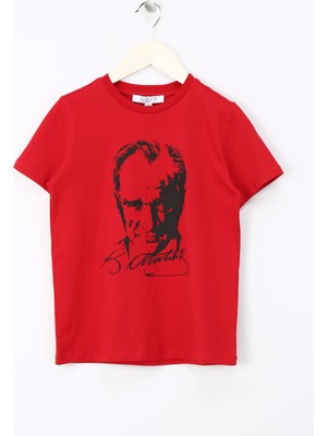 Limon Baskılı Kırmızı  Çocuk T-Shirt Msa-24