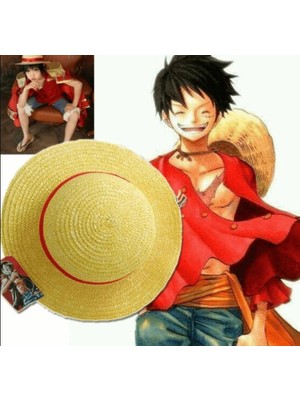 Piraye Gift Anime One Piece - Luffy Hasır Şapka