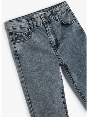 Koton Kot Pantolon Ayarlanabilir Lastikli Pamuklu - Slim Jean