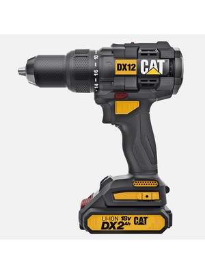 Cat DX12 18 V 2 Ah Çift Akülü Li-On Profesyonel Darbeli Akülü Matkap