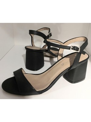 Bags Shoes Nish N315 Kadın Hakiki Deri Tak Bant Topuklu Yazlık Ayakkabı