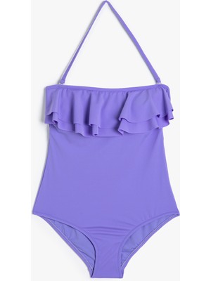 Koton Straplez Mayo Fırfırlı Boyundan Askılı Kaplı