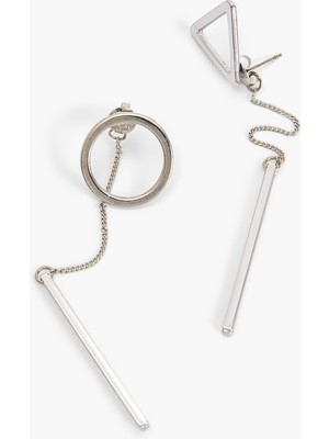 Koton Geometrik Küpe Zincir Detaylı