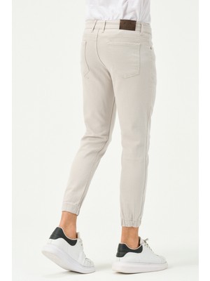 Polo State Erkek Paça Lastikli Jogger Kot Pantolon Taş