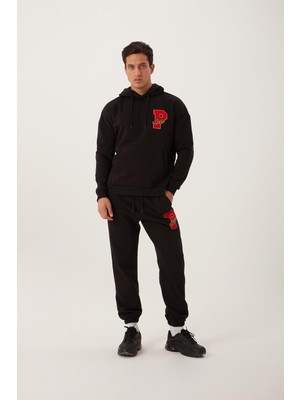 Polo State Erkek P Nakışlı Alt-Üst Takım  Siyah