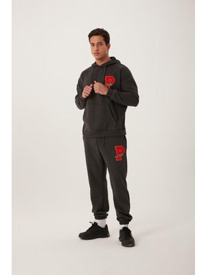 Polo State Erkek P Nakışlı Alt-Üst Takım  Antrasit