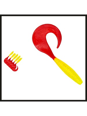 Savex 10'lu Yumy 6 cm Kırmızı-Sarı Silikon KURT-YEM.673