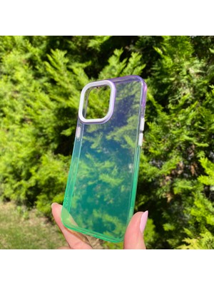 Bumudur Aksesuar iPhone 13 Pro Renk Geçişli Kamera Korumalı Silikon Kılıf