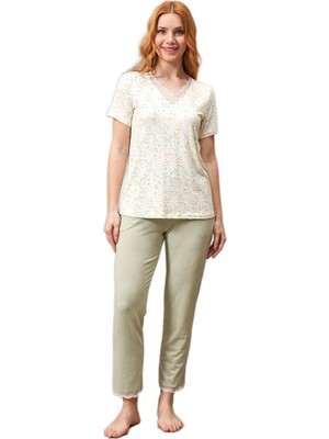 Pjs Kadın Yeşil Pijama Takımı 25106