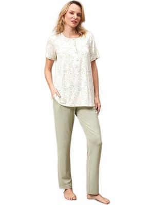 Pjs Kadın Yeşil Pijama Takımı 25104