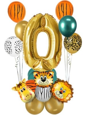 Kidspartim 0 Yaş Gold Safari Temalı Balon Seti