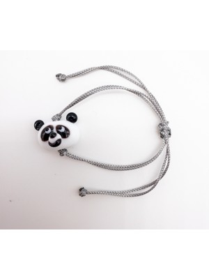 Hanecambaz Murano Cam Panda Bileklik