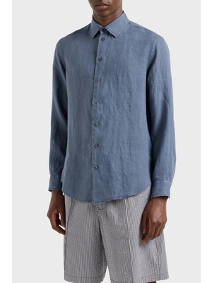Emporio Armani % 100 Keten Regular Fit Gömlek Erkek Gömlek E31SM0 010F1 920