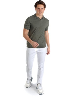 Lee Cooper Poxla Erkek Pike Polo Yaka T-Shirt Haki