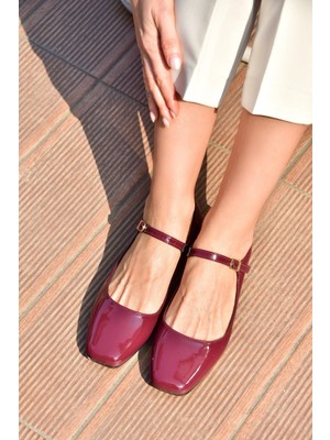 Fox Shoes S726252508 Bordo Rugan Kadın Babet