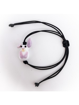 Hanecambaz Murano Cam Tavşan Bileklik