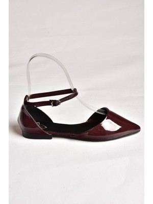 Fox Shoes S726299708 Bordo Rugan Kadın Babet