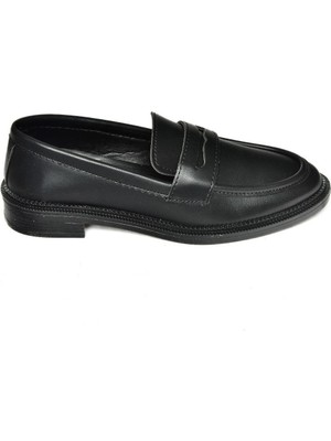 Fox Shoes S652913009 Siyah Loafer Makosen Kadın Ayakkabı