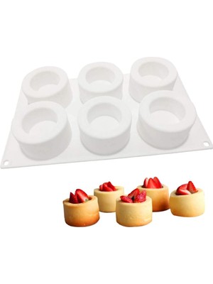 Tinky Winky Silikon Profesyonel Halka  Pasta Sabun Çikolata Kek Kalıbı 6'lı