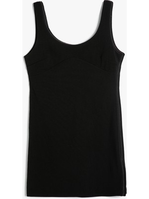 Koton Mini Kalın Askılı Kalem Elbise Slim Fit