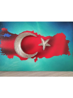 Hediyecim Türk Bayrağı ve Türk Haritası