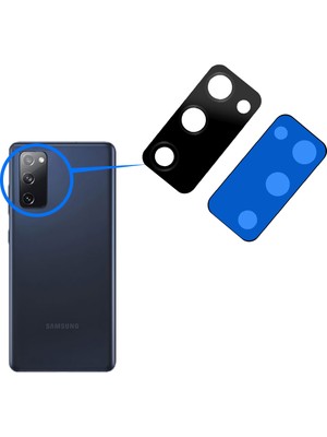 Flagen Samsung Galaxy S20 Fe Arka Kamera Camı Lensi Yapışkanlı