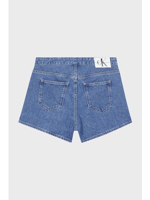 Calvin Klein Pamuklu Denim Wrap Short J20J2233001A4 Bayan Short J20J223300 1A4