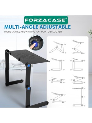 Forzacase Alüminyum Yükseklik Ayarlı Mouse Padli Notebook Tablet Laptop Sehpası Stand - FC466