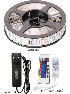 Luciole Rgb LED Tak Çalıştır 16 Renkli 4 Animasyonlu Tv Arkası LED Yatak Odası Bilgisayar 4metre  LCSRT54