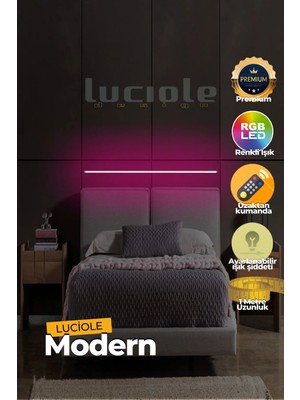 Luciole Uzaktan Kumandalı LED Lambader Yatak Üstü Tv Yanı Oturma Odası Rgb Çok Renkli  LCLMB22