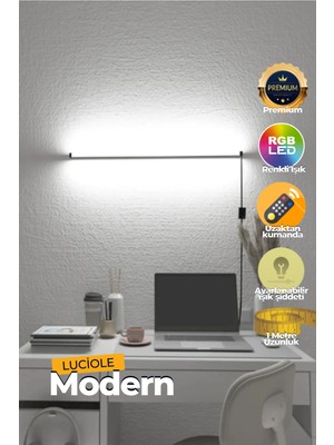 Luciole Uzaktan Kumandalı LED Lambader Yatak Üstü Tv Yanı Oturma Odası Rgb Çok Renkli  Lclmb1