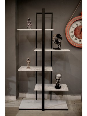 Ats Dekor Endüstriyel Tasarım 5 Katlı Kitaplık Kütüphane Rafı