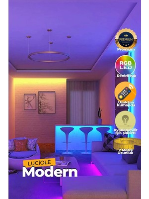 Luciole Rgb LED Tak Çalıştır 16 Renkli 4 Animasyonlu Tv Arkası LED Yatak Odası Bilgisayar 2metre  LCSRT57