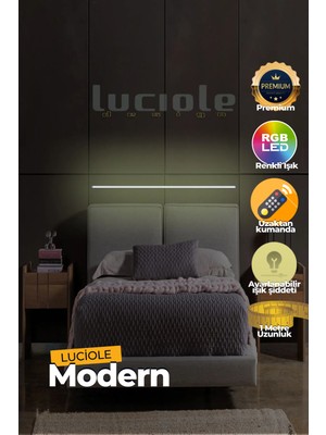 Luciole   Abajur Yatak Üstü Tv Yanı Oturma Odası Rgb Çok Renkli Uzaktan Kumandalı  LCABJ22