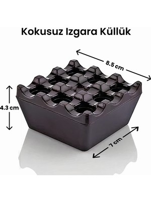 Kit Home Kokusuz Izgara Küllük (Ev, Ofis, Kafe ve Restoran Tipi Kül Tablası)