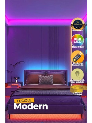 Rgb Armatür Tak Çalıştır  Renkli Animasyonlu Tv Arkası Yatak Odası  Bilgisayar  3metre  LCARM53