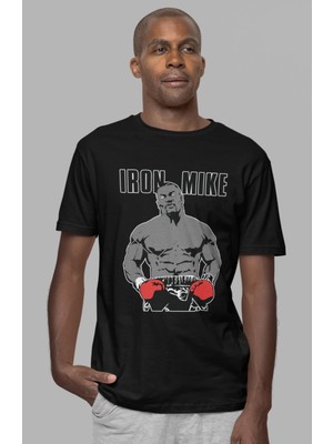 Fuddy Moda Iron Mike Tyson Fotograf Baskılı T-Shirt,  Boks Baskı Temalı Tişört