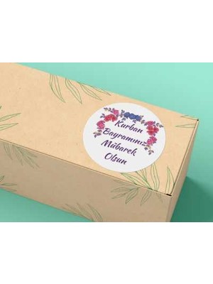 Casalinghi Kurban Bayramınız Mübarek Olsun Etiketi Mat Sticker Ramazan Kurban Eid Mubarek 4 cm 33 Adet