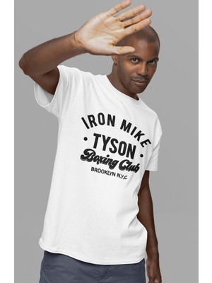 Fuddy Moda Iron Mike Tyson Yazılı T-Shirt,  Boks Baskı Temalı Tişört